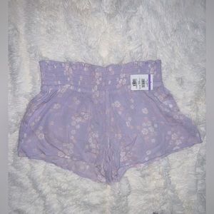 BP - NWT - Purple Floral Waist Shorts - Size: Small
